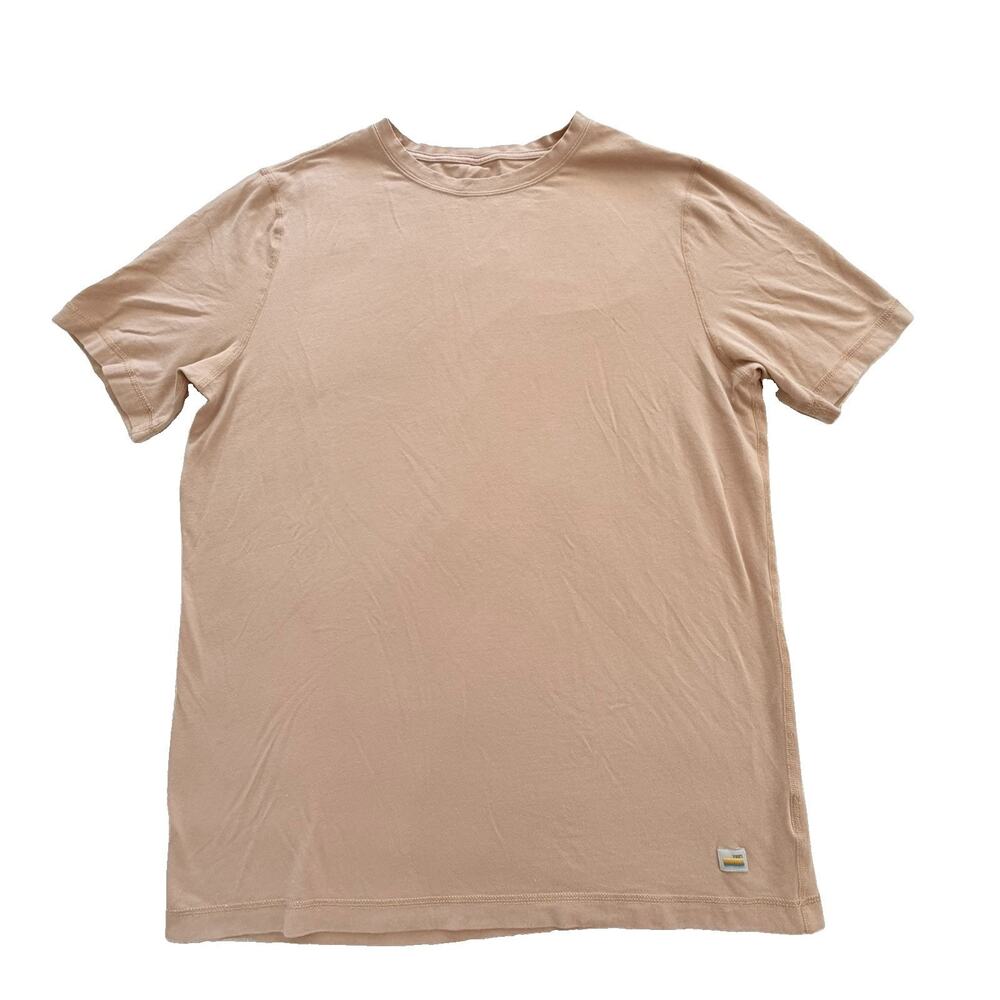 Vuori Men's Tuvalu Tee Logo Light Tan Shirt M Performance Athleisure